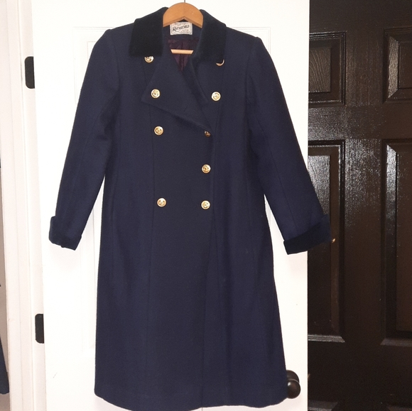 Rothschild Navy Girls Long Coat size 12 - Picture 10 of 12